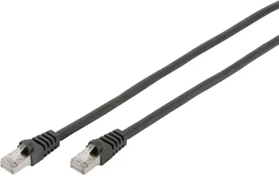 Digitus DB-160144-010-S RJ45 omrežni kabel\, Patch kabel CAT 6 S/FTP 1.00 m črna brez halogena\, zviti pari 1 kos