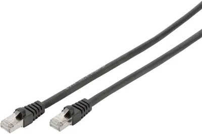 Digitus DB-160144-020-S RJ45 omrežni kabel\, Patch kabel CAT 6 S/FTP 2.00 m črna brez halogena\, zviti pari 1 kos