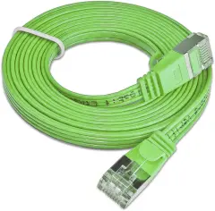 Slim Wirewin PKW-STP-SLIM-KAT6 3.0 GN RJ45 omrežni kabel\, Patch kabel cat 6 U/FTP 3.00 m zelena ploščati 1 kos