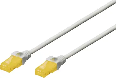 Digitus DK-1613-A-100 RJ45 omrežni kabel\, Patch kabel CAT 6a U/UTP 10.00 m siva brez halogena\, zviti pari 1 kos