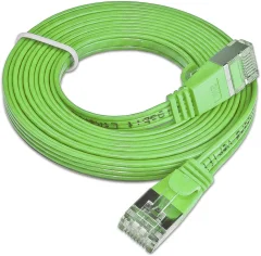 Slim Wirewin PKW-STP-SLIM-KAT6 0.5 GN RJ45 omrežni kabel\, Patch kabel cat 6 U/FTP 0.50 m zelena ploščati 1 kos