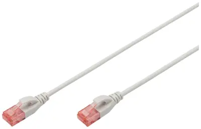 Digitus DK-1617-020S RJ45 omrežni kabel\, Patch kabel CAT 6 U/UTP 2.00 m siva brez halogena\, ognjevaren\, prilagodljiv\, neoklopljen 1 kos
