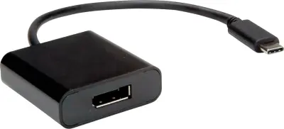 Value USB-C® / DisplayPort adapterski kabel USB-C® vtič\, DisplayPort  vtičnica 0.10 m črna 12.99.3220  USB-C®-Display kabel
