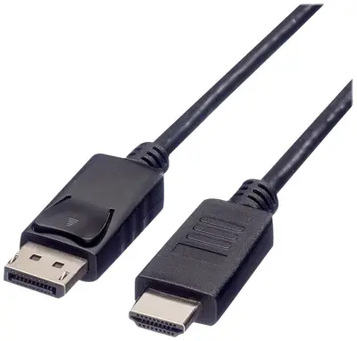 Roline green DisplayPort/HDMI kabel DisplayPort vtič, HDMI-A vtič 2 m črna 11.44.5781 zaščiten, TPE plašč, brez halogena DisplayPort kabel