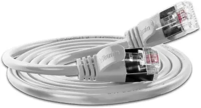 Slim Wirewin PKW-LIGHT-STP-K6 0.25 WS RJ45 omrežni kabel\, Patch kabel CAT 6 U/FTP 0.25 m bela  1 kos