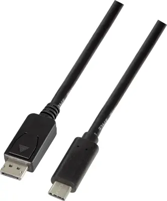 LogiLink USB-C® / DisplayPort adapterski kabel USB-C® vtič\, DisplayPort  vtič 3.00 m črna UA0336  USB-C®-Display kabel