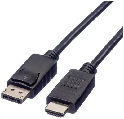 Roline green DisplayPort/HDMI kabel DisplayPort vtič, HDMI-A vtič 3 m črna 11.44.5782 zaščiten, TPE plašč, brez halogena DisplayPort kabel