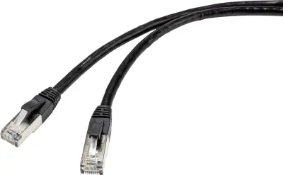 Renkforce RF-4538212 RJ45 omrežni kabel\, Patch kabel CAT 6a S/FTP 40.00 m črna primeren za uporabo na prostem 1 kos