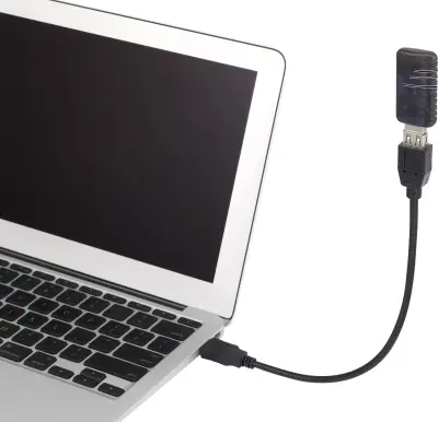 Renkforce USB kabel USB 2.0 USB-A vtič\, USB-A vtičnica 0.16 m črna prilagodljiv kabel-gosji vrat\, pozlačeni konektorji RF-3999453