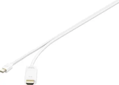 Renkforce Mini-DisplayPort / HDMI adapterski kabel mini DisplayPort  vtič\, HDMI-A  vtič 3.00 m bela RF-3697526 pozlačeni konektorji DisplayPort kabel