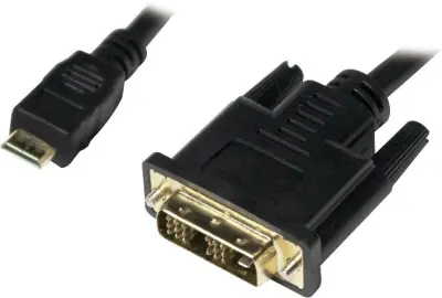 LogiLink HDMI / DVI adapterski kabel HDMI-mini-C  vtič\, DVI-D 18+1-polni vtič 2.00 m črna CHM004  HDMI kabel