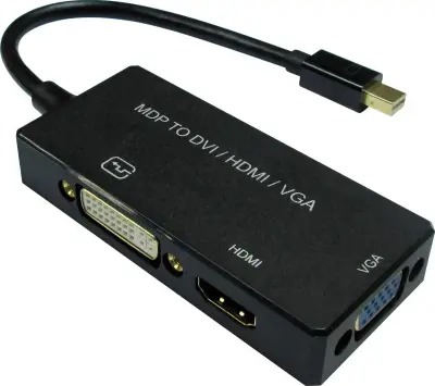 Value Mini-DisplayPort / DVI adapterski kabel mini DisplayPort  vtič\, DVI-I 18+5-polna vtičnica 0.10 m črna 12.99.3154  DisplayPort kabel
