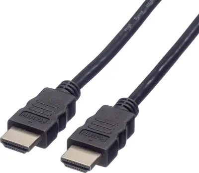 Value HDMI priključni kabel HDMI-A  vtič\, HDMI-A  vtič 2.00 m črna 11.99.5902 #####8K UHD\, dvojno oklopljen HDMI kabel