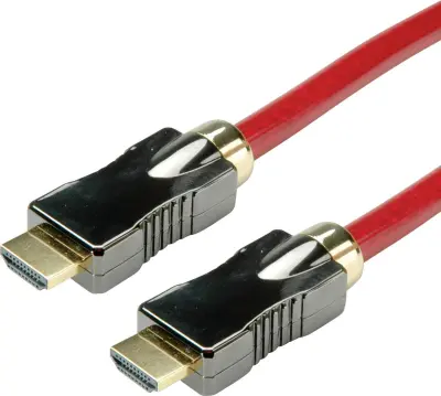 Roline HDMI priključni kabel HDMI-A  vtič\, HDMI-A  vtič 2.00 m rdeča 11.04.5902 #####8K UHD\, dvojno oklopljen HDMI kabel