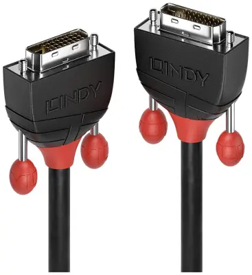 LINDY  priključni kabel DVI-D 24+1-polni vtič\, DVI-D 24+1-polni vtič 0.50 m črna 36250  DVI kabel