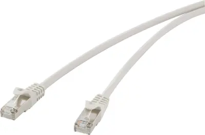 Renkforce RF-4541484 RJ45 omrežni kabel\, Patch kabel CAT 5e F/UTP 0.25 m siva z zaščitnim zapornim zatičem 1 kos