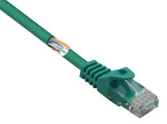 Basetech BT-2348163 RJ45 omrežni kabel\, Patch kabel CAT 5e U/UTP 15.00 m zelena z zaščitnim zapornim zatičem 1 kos