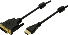 LogiLink HDMI / DVI adapterski kabel HDMI-A  vtič\, DVI-D 18+1-polni vtič 5.00 m črna CH0015  HDMI kabel