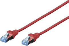 Digitus DK-1532-050/R RJ45 omrežni kabel\, Patch kabel CAT 5e SF/UTP 5.00 m rdeča zviti pari 1 kos