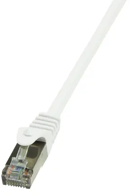 LogiLink CP2082S RJ45 omrežni kabel\, Patch kabel CAT 6 F/UTP 7.50 m siva z zaščitnim zapornim zatičem 1 kos