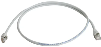 Telegärtner L00000A0077 RJ45 omrežni kabel\, Patch kabel CAT 6a S/FTP 0.50 m črna ognjevaren\, brez halogena\, UL-certificirano 1 kos