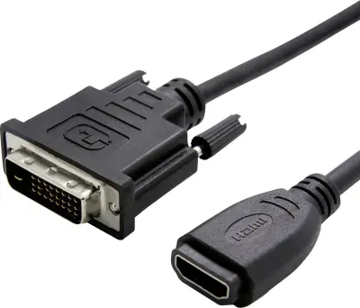 Value DVI / HDMI adapterski kabel DVI-D 24+1-polni vtič\, HDMI-A  vtičnica 0.15 m črna 12.99.3116  DVI kabel