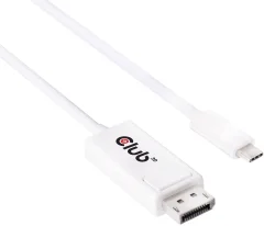 club3D USB-C® / DisplayPort adapterski kabel USB-C® vtič\, DisplayPort  vtič 1.20 m bela CAC-1517  DisplayPort kabel