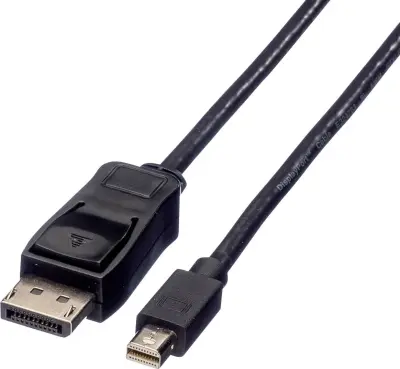 Value Mini-DisplayPort / DisplayPort adapterski kabel mini DisplayPort  vtič\, DisplayPort  vtič 3.00 m črna 11.99.5636 zaščiten DisplayPort kabel