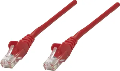 Intellinet 735728 RJ45 omrežni kabel\, Patch kabel CAT 6 S/FTP 7.50 m rdeča pozlačeni konektorji 1 kos