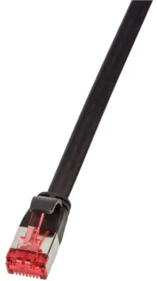 LogiLink CF2073S RJ45 omrežni kabel\, Patch kabel CAT 6 U/FTP 5.00 m črna pozlačeni konektorji 1 kos