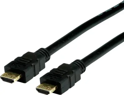 Value HDMI priključni kabel HDMI-A  vtič\, HDMI-A  vtič 5.00 m črna 11.99.5694 #####4K UHD\, dvojno oklopljen HDMI kabel