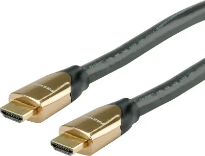 Roline HDMI priključni kabel HDMI-A  vtič\, HDMI-A  vtič 7.50 m črna 11.04.5805 #####4K UHD\, dvojno oklopljen HDMI kabel