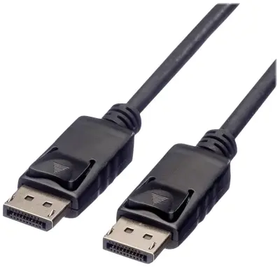 Roline green DisplayPort priključni kabel DisplayPort  vtič 3.00 m črna 11.44.5763 zaščiten\, TPE plašč\, brez halogena DisplayPort kabel