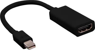 Value Mini-DisplayPort / HDMI adapterski kabel mini DisplayPort  vtič\, HDMI-A  vtičnica 0.15 m črna 12.99.3130  DisplayPort kabel