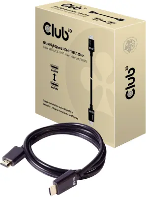 club3D HDMI priključni kabel HDMI-A  vtič\, HDMI-A  vtič 3.00 m črna CAC-1373 #####10K UHD\, #####8K UHD\, ognjevaren HDMI kabel
