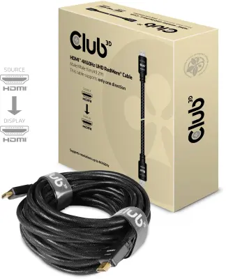 club3D HDMI priključni kabel HDMI-A  vtič\, HDMI-A  vtič 15.00 m črna CAC-2314 #####4K UHD\, ognjevaren HDMI kabel