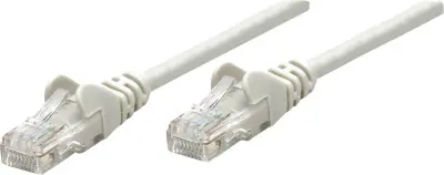Intellinet 733212 RJ45 omrežni kabel\, Patch kabel CAT 6 S/FTP 0.50 m siva pozlačeni konektorji 1 kos