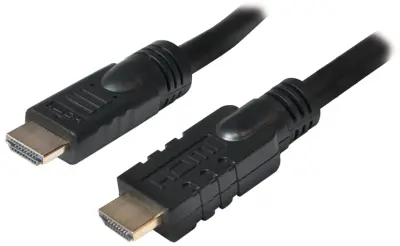 LogiLink HDMI priključni kabel HDMI-A  vtič\, HDMI-A  vtič 25.00 m črna CHA0025 #####4K UHD\, pozlačeni konektorji HDMI kabel