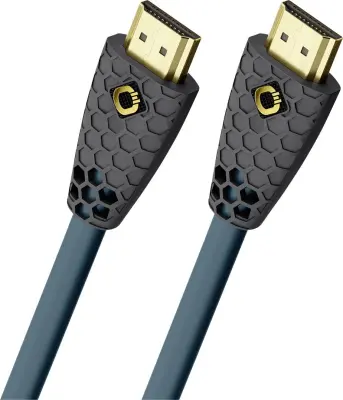 Oehlbach HDMI priključni kabel HDMI-A  vtič\, HDMI-A  vtič 3.00 m bencinsko modra\, antracitna D1C92603 #####8K UHD HDMI kabel