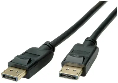 Roline green DisplayPort kabel DisplayPort vtič 3 m črna 11.44.5812 8K UHD, zaščiten, TPE plašč, brez halogena DisplayPort kabel