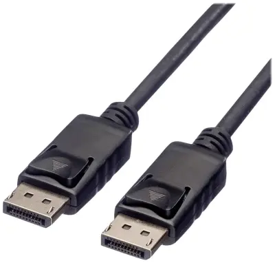 Roline green DisplayPort priključni kabel DisplayPort  vtič 5.00 m črna 11.44.5764 zaščiten\, TPE plašč\, brez halogena DisplayPort kabel