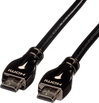 Roline HDMI priključni kabel HDMI-A  vtič\, HDMI-A  vtič 20.00 m črna 11.04.5687 #####4K UHD\, dvojno oklopljen HDMI kabel
