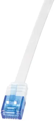 LogiLink CF2021U RJ45 omrežni kabel\, Patch kabel CAT 6 U/UTP 0.50 m bela visoko fleksibilno 1 kos