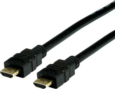 Value HDMI priključni kabel HDMI-A  vtič\, HDMI-A  vtič 2.00 m črna 11.99.5692 #####4K UHD\, dvojno oklopljen HDMI kabel
