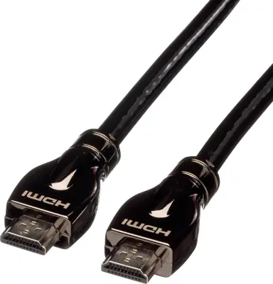 Roline HDMI priključni kabel HDMI-A  vtič\, HDMI-A  vtič 15.00 m črna 11.04.5686 #####4K UHD\, dvojno oklopljen HDMI kabel