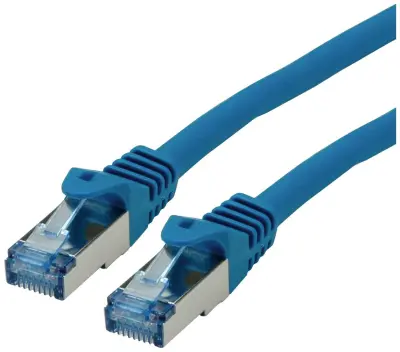Roline 21.15.2844 RJ45 omrežni kabel\, Patch kabel CAT 6a S/FTP 1.50 m modra\, rdeča  1 kos