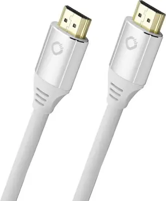 Oehlbach HDMI priključni kabel HDMI-A  vtič\, HDMI-A  vtič 2.00 m bela D1C92491 #####8K UHD HDMI kabel