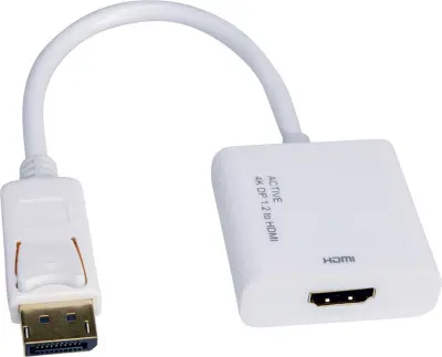 Roline DisplayPort / HDMI adapterski kabel DisplayPort  vtič\, HDMI-A  vtičnica 0.15 m bela 12.03.3160  DisplayPort kabel