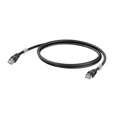 Weidmüller 1251610005 RJ45 omrežni kabel\, Patch kabel CAT 6a S/FTP 0.50 m črna UL-certificirano 1 kos