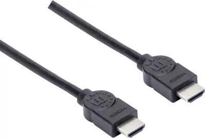 Manhattan HDMI priključni kabel HDMI-A  vtič\, HDMI-A  vtič 1.50 m črna 355308 #####4K UHD HDMI kabel